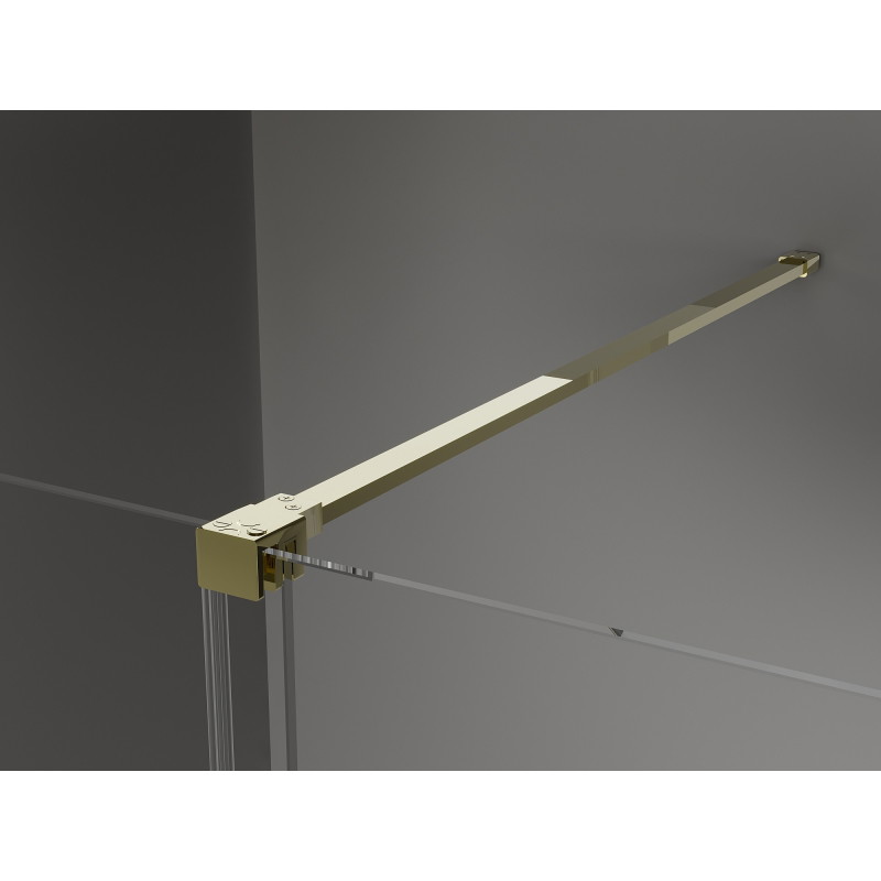 Mexen Velar Panou de duș culisant Walk-in 130 x 200 cm, transparent 8 mm, auriu - 871-130-000-03-50