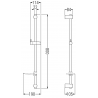 Mexen DF bară de duș cu săpunieră 80 cm, Aurie - 79382-50