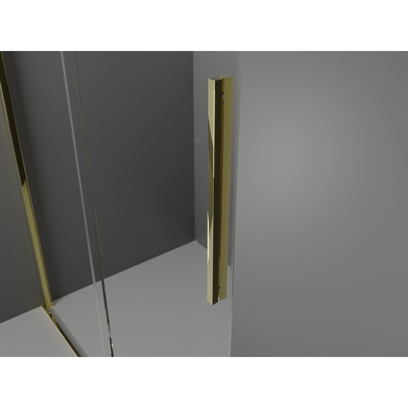 Mexen Velar Panou de duș culisant Walk-in 130 x 200 cm, transparent 8 mm, auriu - 871-130-000-03-50