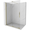 Mexen Velar panou de duș glisant Walk-in 140 x 200 cm, transparent 8 mm, auriu - 871-140-000-03-50
