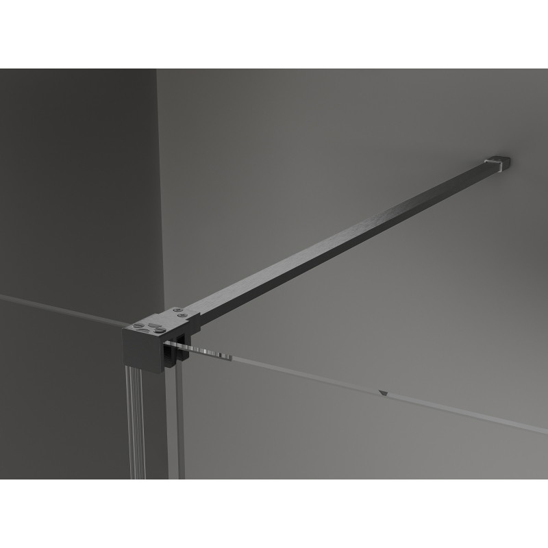 Mexen Velar perete de duș glisant Walk-in 70 x 200 cm, transparent 8 mm, gri pistol periat - 871-070-000-03-66
