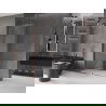 Mexen Velar tolóajtós zuhanyfal 140 x 200 cm, átlátszó 8 mm, rózsaarany - 871-140-000-03-60