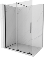 Mexen Velar Toló zuhanyfal Walk-in 160 x 200 cm, átlátszó 8 mm, fekete - 871-160-000-03-70