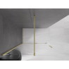 Mexen Velar Tolóajtós walk-in zuhanyfal 140 x 200 cm, átlátszó 8 mm, arany kefefinomsággal - 871-140-000-03-55