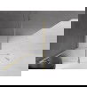 Mexen Velar perete de duș retractabil Walk-in 160 x 200 cm, transparent 8 mm, aurie periată - 871-160-000-03-55