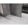 Mexen Velar Toló zuhanyfal Walk-in 130 x 200 cm, átlátszó 8 mm, csiszolt réz - 871-130-000-03-65