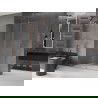 Mexen Velar zuhanyfal tolva kádhoz 130 x 200 cm, átlátszó 8 mm, kefélt bronz - 871-130-000-03-65