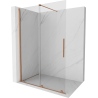 Mexen Velar Toló zuhanyfal Walk-in 150 x 200 cm, átlátszó 8 mm, kefe simított réz - 871-150-000-03-65