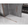 Mexen Velar toló zuhanyfal Walk-in 160 x 200 cm, áttetsző 8 mm, kefélt réz - 871-160-000-03-65