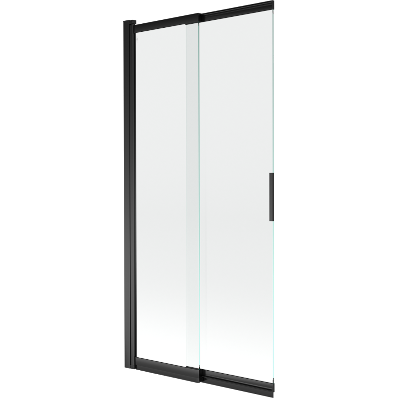 Mexen Fox paravan cadă, 2-polițe glisante 85 x 150 cm, transparent, negru - 891-085-002-70-00