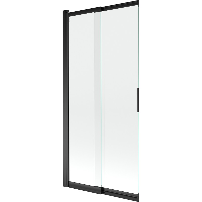 Mexen Fox paravan cadă cu 2 panouri glisante 85 x 150 cm, transparent, negru - 891-085-002-70-00