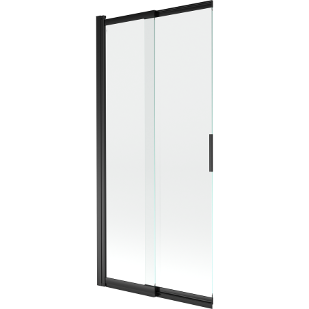Mexen Fox paravan cadă cu 2 panouri glisante 85 x 150 cm, transparent, negru - 891-085-002-70-00