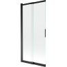 Mexen Fox paravan cadă, 2-polițe glisante 85 x 150 cm, transparent, negru - 891-085-002-70-00