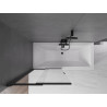Mexen Fox paravan cadă cu 2 panouri glisante 85 x 150 cm, transparent, negru - 891-085-002-70-00