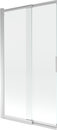 Mexen Fox paravan de cadă de duș cu 2 panouri glisante 100 x 150 cm, transparent, crom - 891-100-002-01-00
