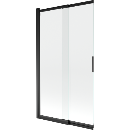 Mexen Fox paravan de baie cu 2 aripi glisante 100 x 150 cm, transparent, negru - 891-100-002-70-00