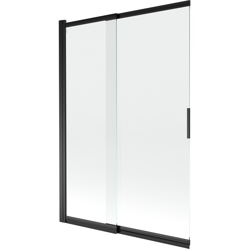 Mexen Fox 2-szárnyú, toló fürdőkád-paraván 120 x 150 cm, átlátszó, fekete - 891-120-002-70-00