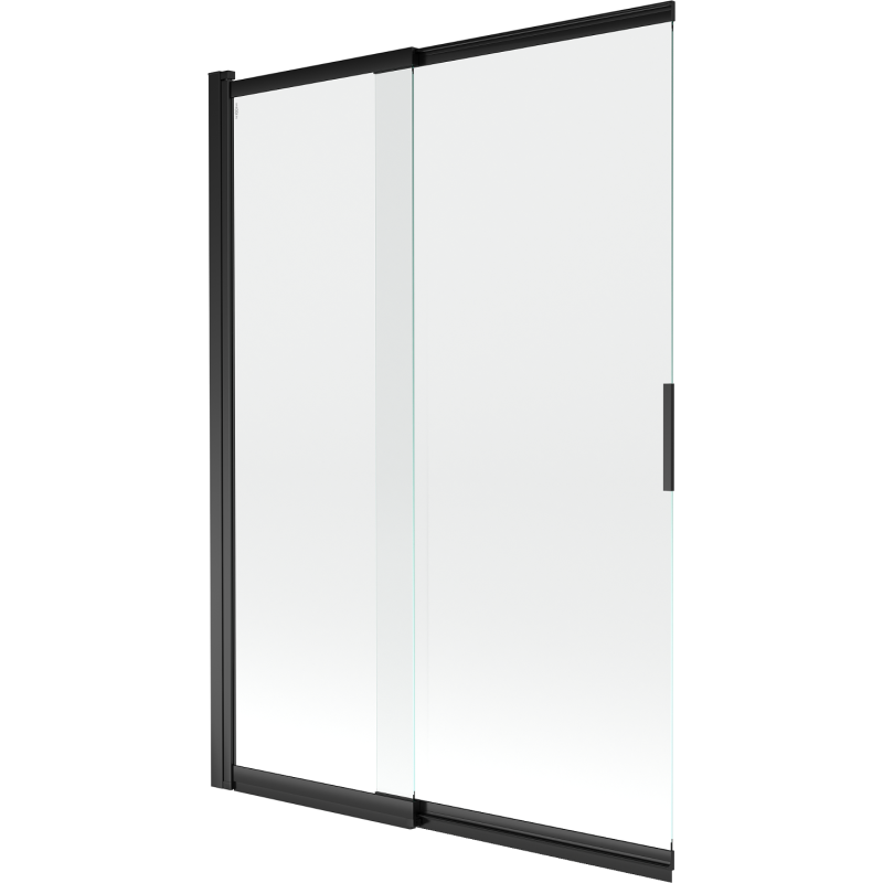 Mexen Fox paravan cadă 2-panouri culisante 120 x 150 cm, transparent, negru - 891-120-002-70-00