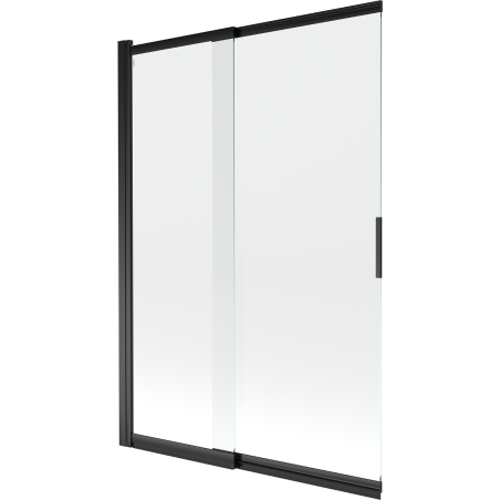 Mexen Fox paravan cadă 2-panouri culisante 120 x 150 cm, transparent, negru - 891-120-002-70-00