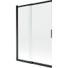 Mexen Fox paravan cadă 2-panouri culisante 120 x 150 cm, transparent, negru - 891-120-002-70-00