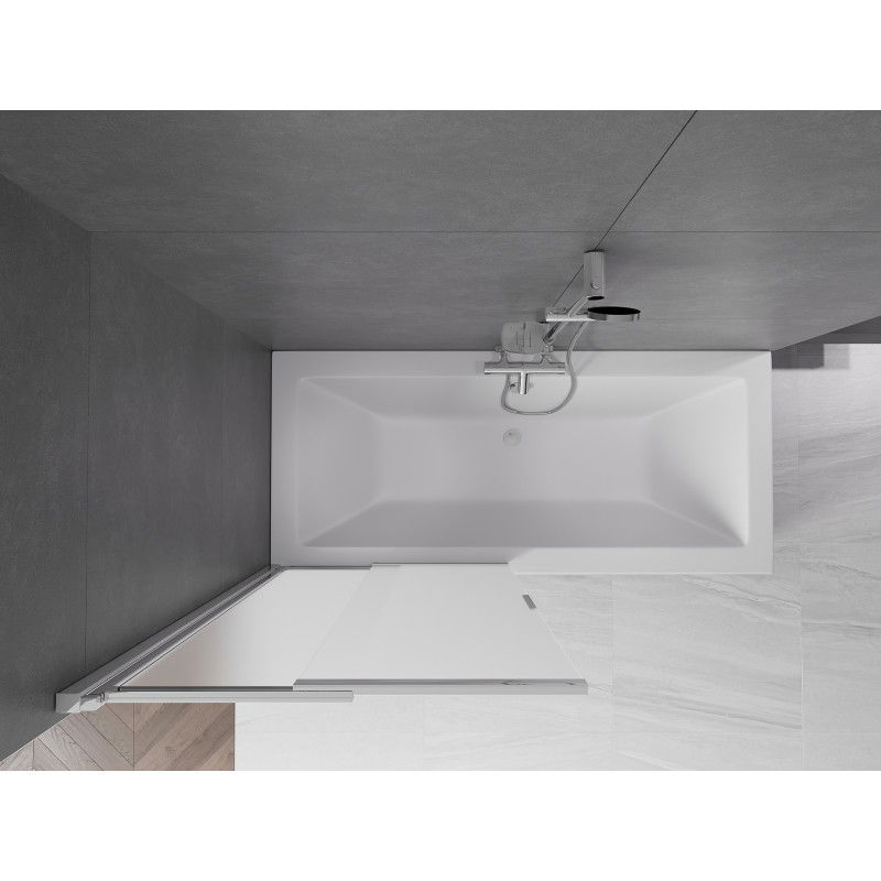 Mexen Fox paravan de cadă cu 2 panouri glisante 85 x 150 cm, mat, crom - 891-085-002-01-30