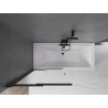 Mexen Fox paravan de cadă cu 2 aripi glisante 85 x 150 cm, înghețat, negru - 891-085-002-70-30