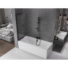 Mexen Fox paravan cadă cu 2 panouri glisante 85 x 150 cm, transparent, negru - 891-085-002-70-00