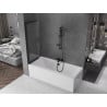 Mexen Fox paravan de baie cu 2 uși glisante 100 x 150 cm, transparent, negru - 891-100-002-70-00