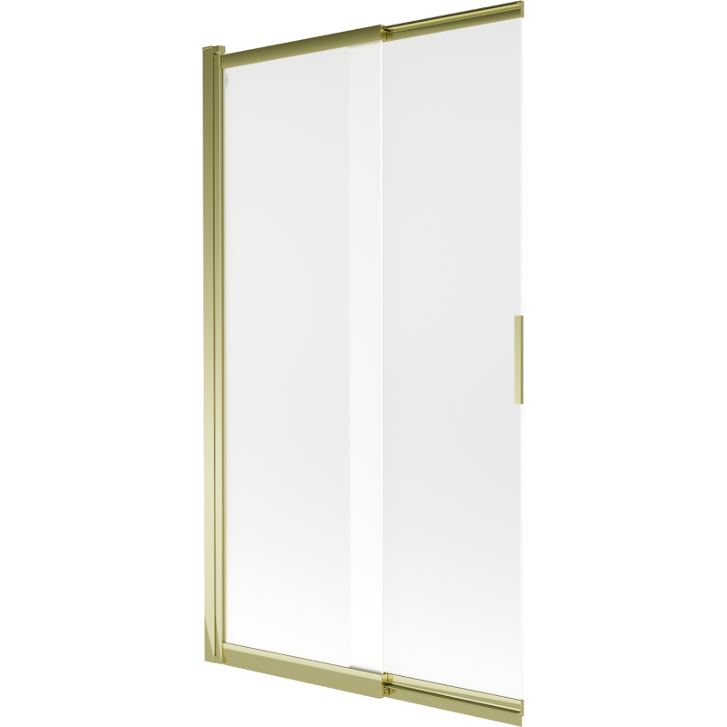 Mexen Fox kádparaván, 2-szárnyú toló, 100 x 150 cm, derített, arany - 891-100-002-50-30