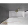 Mexen Fox paravan de cadă cu 2 foi glisante 100 x 150 cm, brumă, auriu - 891-100-002-50-30