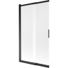 Mexen Fox 2-szárnyú toló zuhanyfal 100 x 150 cm, homokfúvott, fekete - 891-100-002-70-30