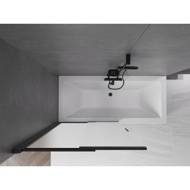 Mexen Fox paravan de baie cu 2 aripi glisant 100 x 150 cm, mat, negru - 891-100-002-70-30