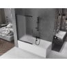 Mexen Fox paravan de baie cu 2 aripi glisant 100 x 150 cm, mat, negru - 891-100-002-70-30