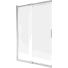 Mexen Fox paravan cadă cu două uși culisante 120 x 150 cm, sablat, crom - 891-120-002-01-30