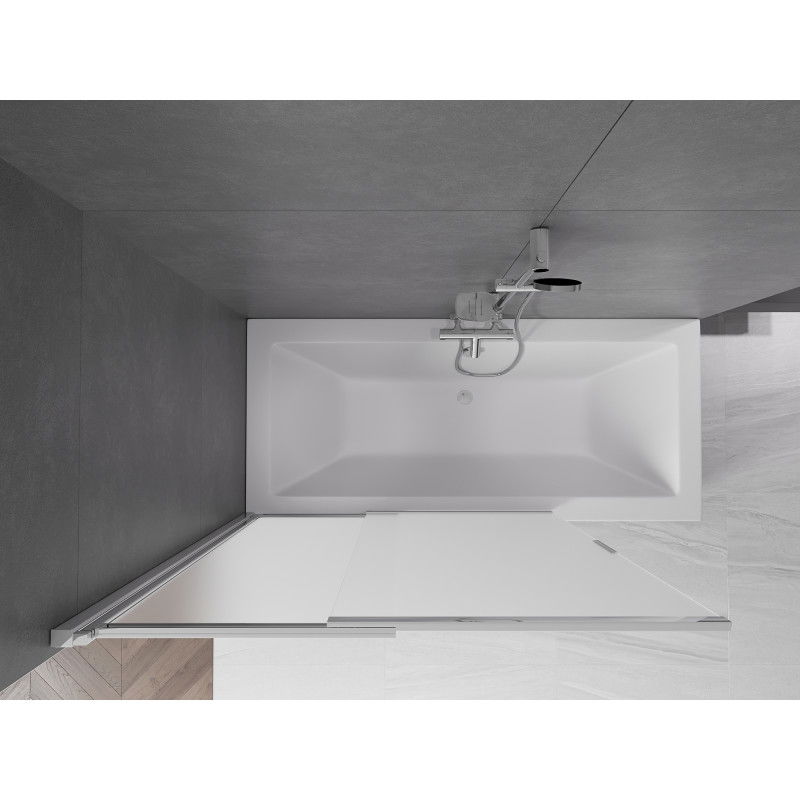 Mexen Fox 2-szárnyú toló zuhanyfal 120 x 150 cm, szatinált, króm - 891-120-002-01-30