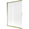 Mexen Fox paravan de baie cu 2 uși glisante 120 x 150 cm, înghețat, auriu - 891-120-002-50-30
