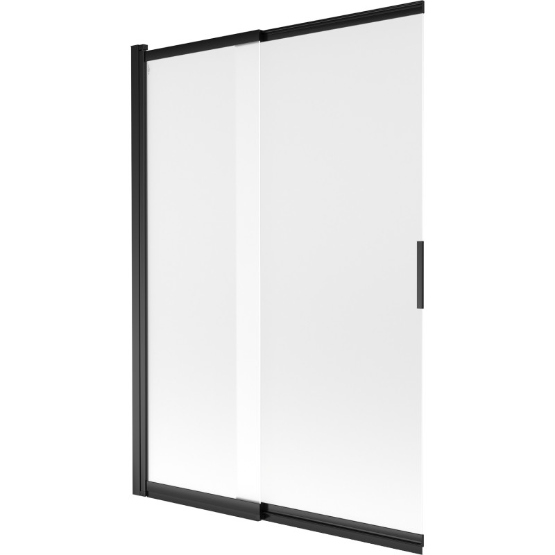 Mexen Fox 2-szárnyú toló kádparaván 120 x 150 cm, zúzott üveg, fekete - 891-120-002-70-30