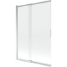 Mexen Fox ecran de cadă cu 2 panouri glisante 120 x 150 cm, transparent, crom - 891-120-002-01-00