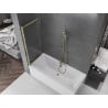 Mexen Fox paravan de baie cu 2 uși glisante 120 x 150 cm, transparent, auriu - 891-120-002-50-00