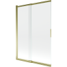 Mexen Fox paravan de baie cu 2 uși glisante 120 x 150 cm, transparent, auriu - 891-120-002-50-00