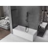 Mexen Fox paravan cadă 2-panouri culisante 120 x 150 cm, transparent, negru - 891-120-002-70-00
