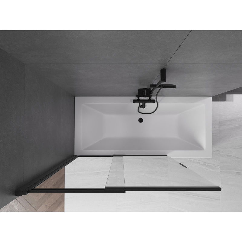 Mexen Fox 2-szárnyú toló zuhanyfal 120 x 150 cm, átlátszó, fekete - 891-120-002-70-00