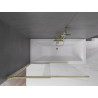 Mexen Fox paravan de cadă cu 2 canaturi glisant 120 x 150 cm, transparent, auriu - 891-120-002-50-00
