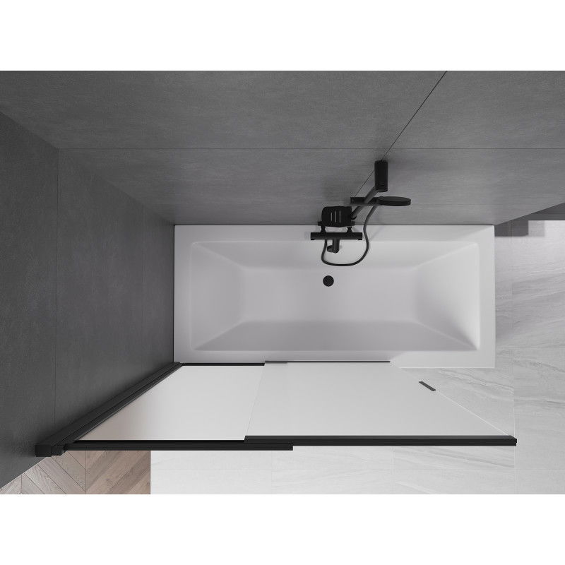 Mexen Fox paravan de baie cu două uși glisante 120 x 150 cm, mat, negru - 891-120-002-70-30