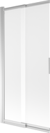 Mexen Fox paravan de cadă cu 2 panouri glisante 85 x 150 cm, mat, crom - 891-085-002-01-30