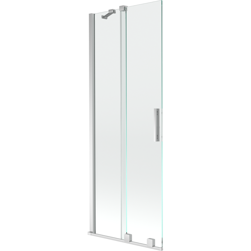 Mexen Velar 2 szárnyas kádparaván mozgatható 70 x 150 cm, Átlátszó, Króm - 896-070-000-01-01