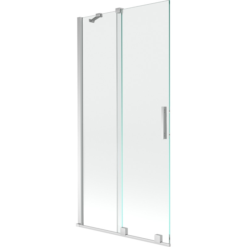 Mexen Velar Mexen Velar kihúzható kádparaván, 2-részes, 95 x 150 cm, átlátszó, króm - 896-095-000-01-01