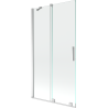 Mexen Velar paravan cadă de baie extensibil cu 2 uși 100 x 150 cm, transparent, crom - 896-100-000-01-01