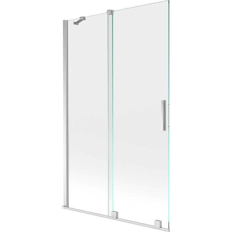 Mexen Velar paravan de cadă de tip 2 pliuri glisante 110 x 150 cm, transparent, crom - 896-110-000-01-01