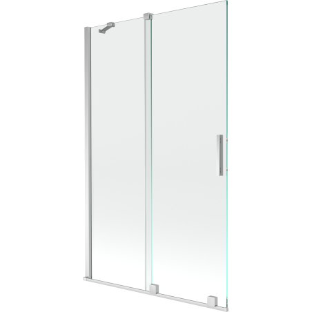 Mexen Velar paravan pentru cadă, cu 2 aripi glisante, 110 x 150 cm, transparent, crom - 896-110-000-01-01